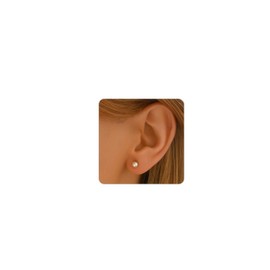 Dabovos Pearl Stud Earrings for Women 18K Gold Plated 4 mm Pearl Earrings Dainty Hypoallergenic Earrings