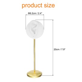 sourcing map Earring Display Stand, Right Ear Shape Earring Holder Ear Stud Organizer for Photography Jewelry Props, White