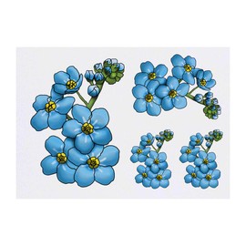 4 x 'Forget Me Nots' Temporary Tattoos (TO00036507)