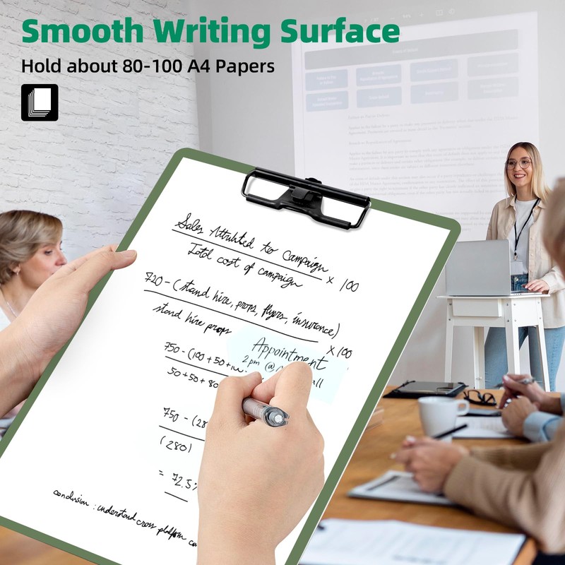 FRETONBA Clipboard with Pen Holder, 2 Pack Plastic Clipboard with