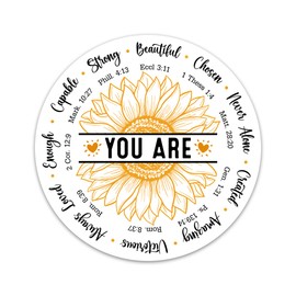 You are Loved Chosen Strong Enough Bible Verse Sticker Inspirational Christian Affirmations Sticker Religious Scripture Waterproof Vinyl Stickers for Water Bottle Journal Faith Gifts for Women Men