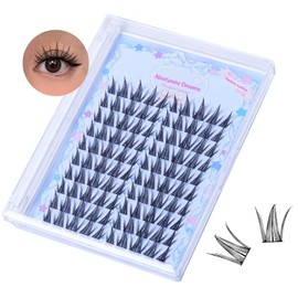 Ninetynine Dreams 100PCs Fantasy False Eyelash Manhua Anime Manga Lashes Clusters Lightweight Comfortable Thin Black Band Spiky Reusable Eyelashes 10-16mm