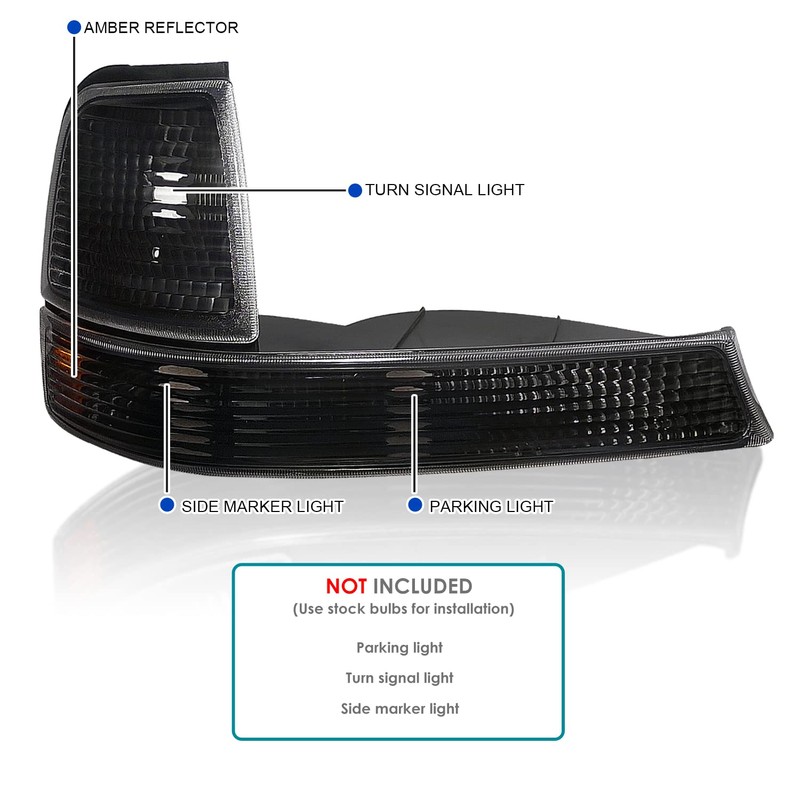 SPEC-D TUNING Black LED Headlights + Bumper + Corner Lamps