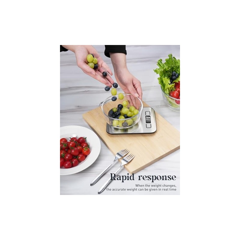 Food Scale, 11lb Digital Kitchen Scale with 6 Units LCD