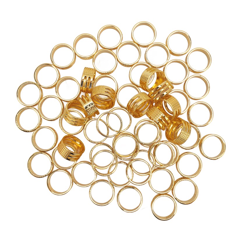60pcs Sewing Thimbles Exquisite Copper Sewing Finger Protectors for Hand