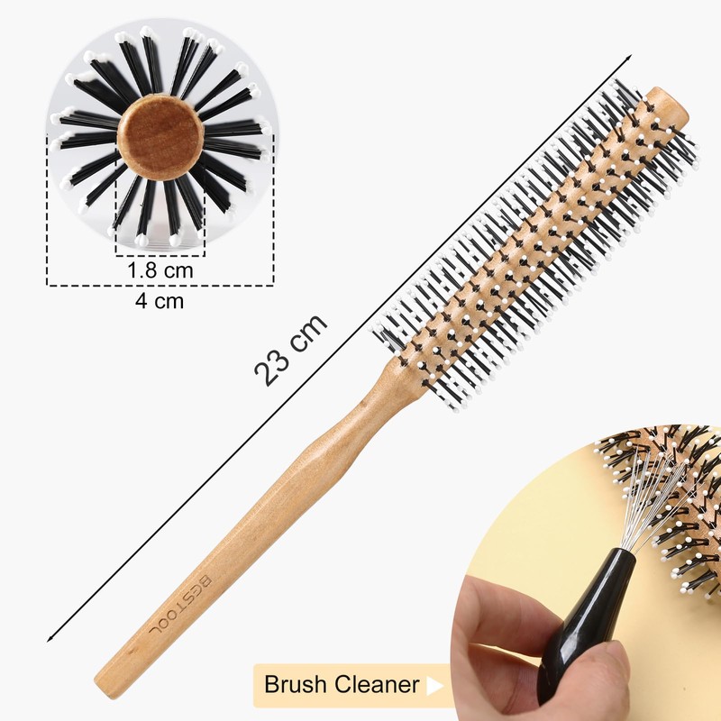 BESTOOL Small Round Brush for Short and Medium Hair, Round
