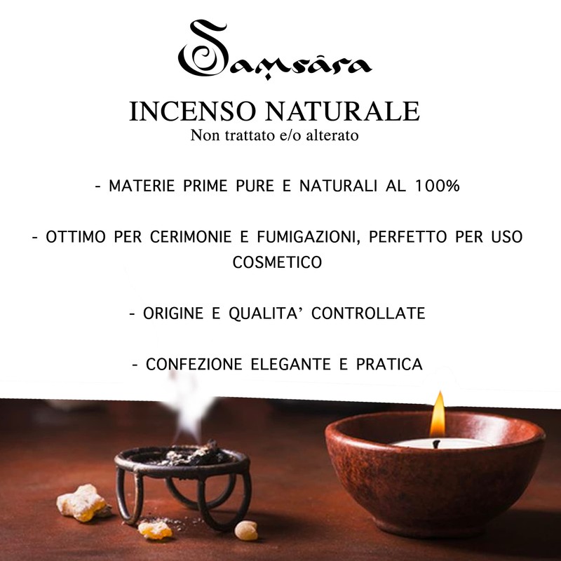 Samsara Natural Benzoin Resin Frankincense, Pure without Additives, Elegant and