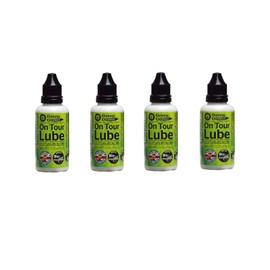 GREEN OIL On Tour Cycle Chain Lube, 30 ml, Pocket Sized, Wet & Dry, Biodegradable, Natural, Eco Friendly, Skin Safe, Free of PTFE PFOA Palm Oil Petroleum, Recycled Refill Bottle, Made in UK - 4 Pack