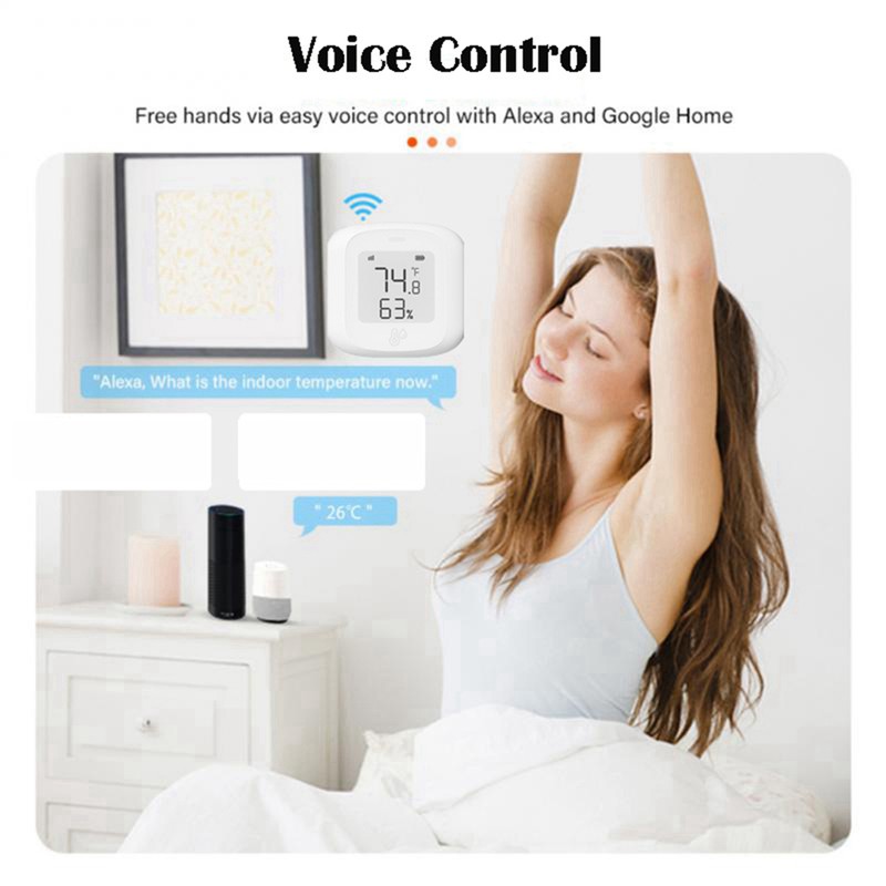 Smart Temperature and Humidity Sensor LCD Digital Display High Accuracy