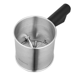 Etens 3 Cup Flour Sifter for Baking, Handheld Strainer Sifter Stainless Steel, Hand Crank Squeeze Sieve for Baking w/Comfortable Handle for Flour Powdered Sugar Cake - Baker Supplies