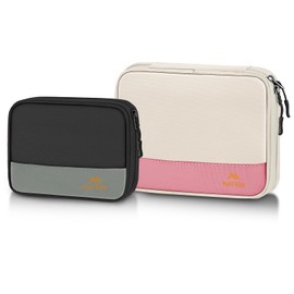 MATEIN Tech Organizer Travel Case 2 Pack, Water Resistant Charging Cord Organizer for Travel Accessories, Portable Electronics Bag for Purse, Cable, Earphone & Wireless Mouse, Gifts for Women & Men