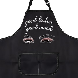 Lash Artist Apron Lash Tech Gifts Eyelashes Artist Gift Waterproof Apron Beautician Coworker Salon Lashes (good lashes good mood apron uk)
