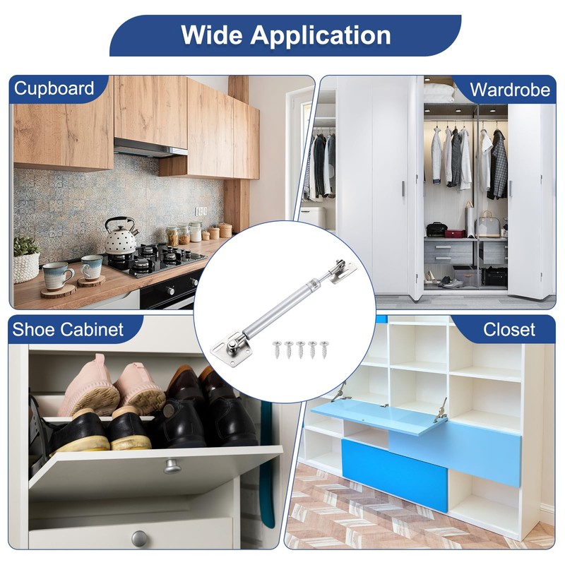 sourcing map 4Pcs Lid Support Hinges, 100N Gas Struts Soft