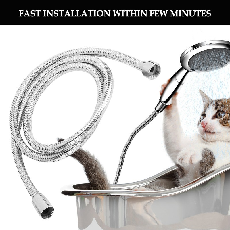 1.5m G1/2in Thread Stainless Steel Shower Hose Household Bathroom Showering