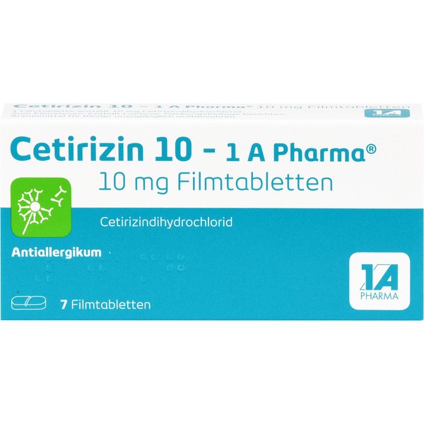 Cetirizin 10 - 1 A Pharma, 10 mg Filmtabletten, 7