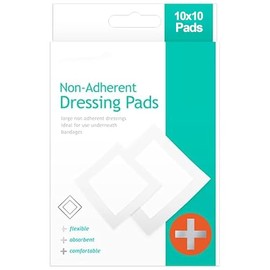 HiFEN HiFEN? Non-Adherent Dressing Pads C Pack of 100 | Sterile, Soft & Breathable Wound Care Pads for Cuts, Burns & Injuries | Absorbent & Gentle on Skin (100 Count)