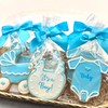 Baby Shower Assortment Cookies- 6 Decorated Crunchy Shortbread Cookies Individually