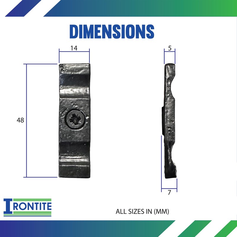 IRONTITE® 5Pc Black Turn Button Latch 50mm (2") Turn Buttons,