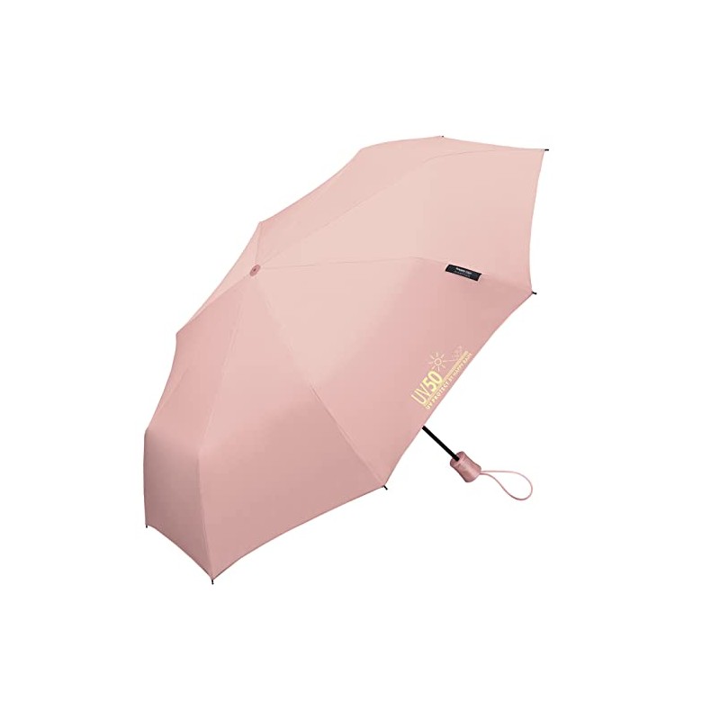 Happy Rain Folding Umbrella with Automatic UV50 UV Protect, flamingo