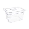 Polycarbonate Gastronorm Container - 1/2 Size - 200mm depth. 10.8