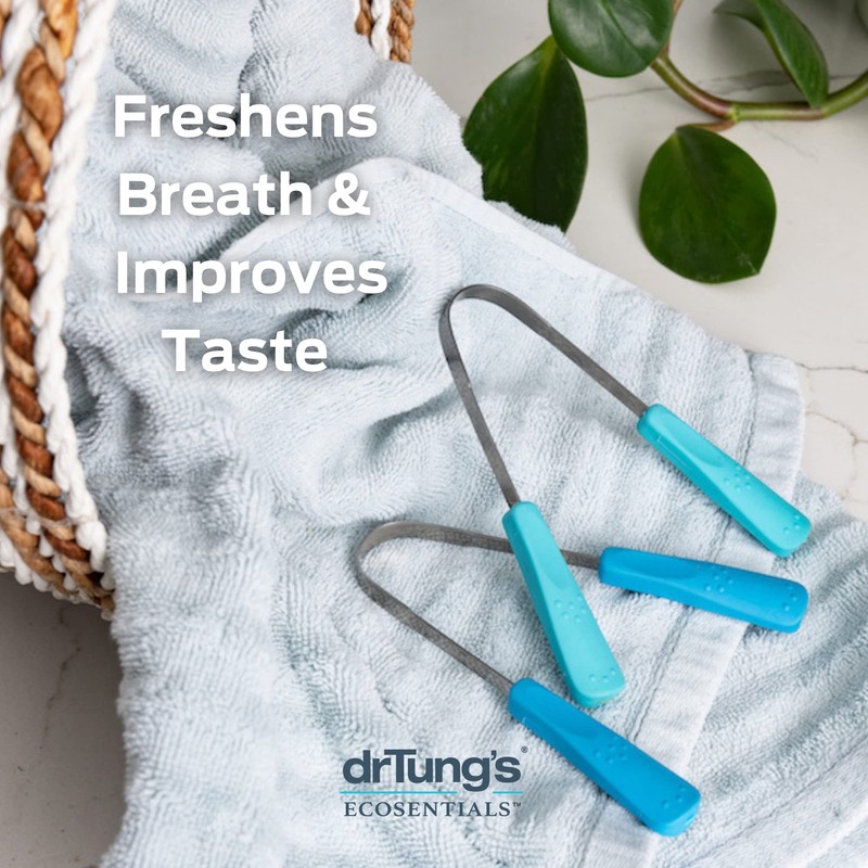 DrTung's Stainless Tongue Scraper - Tongue Cleaner for Adults, Kids,