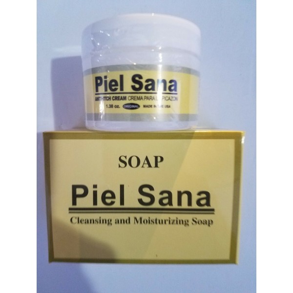 SPECIAL PACK SOAP & ANTI ITCH CREAM PIEL SANA 12/2023 NEW ORIGINAL