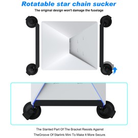 Starlink Mini Car Sunroof Suction Cup Mount– Secure Mounting Kit for Car Windows and Sunroofs – Strong Suction Cups Ensure Stable Satellite Signal for RVs, Boats, and Road Trips