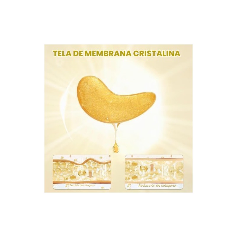 Parches de Ojos con Péptidos de Colágeno 24K, Mascarilla Nutritiva