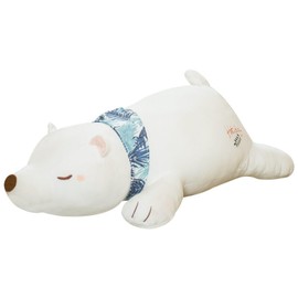 champracer Polar Bear Plush Cushion Plush Toys Soft Cartoon Plush Gifts Boys Girls Chubby Polar Bear Plush Cushion Plush Toys Beautiful Stuffed Soft Animal Hug Pillow (White, 60 cm)
