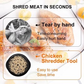 DRAYMOOR Chicken Shredder Tool Twist Meat Shredder Grinder With Ergonomic Handle Non-Slip