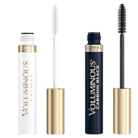 LOreal Paris Maquillaje Voluminoso Original, Carbon Black, 1 pieza  LOréal Paris Mascara de imprimación voluminosa, Primer, 0.24 fl. oz., Primer, 1...