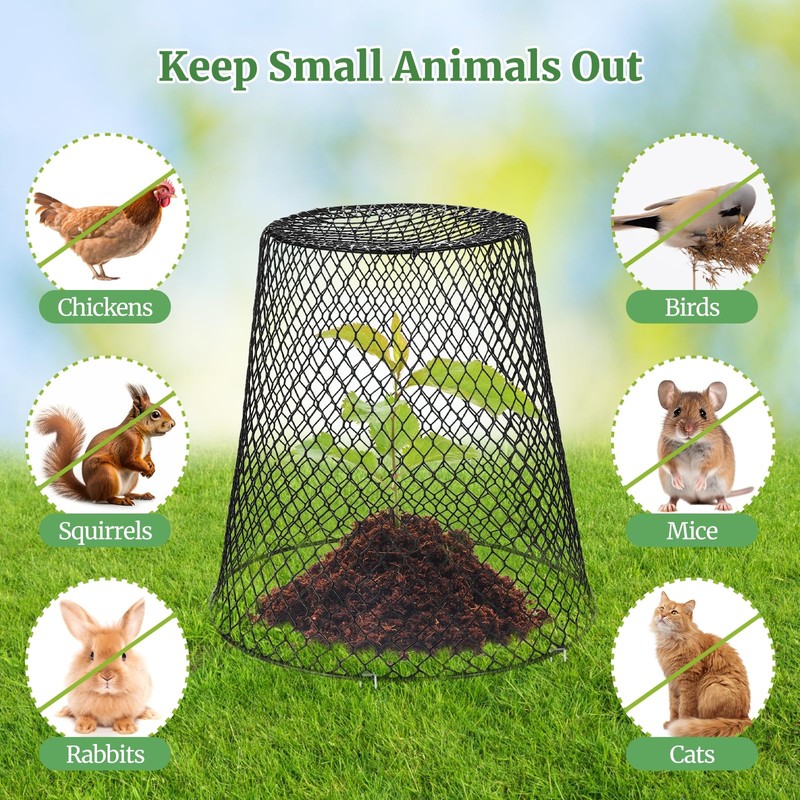 FELISTORY 12 Pack Chicken Wire Plant Covers, Chicken Wire Cloche