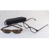 Buxton 2 Pair Reading Glasses w/Leather Case & Cleaning Cloths