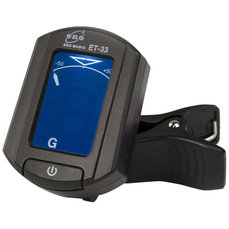 ENO ET-33 Chromatic Clip-on Tuner for Guitar/Bass/Ukulele and Violin ,Black