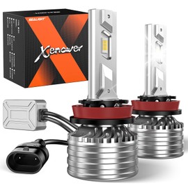 SEALIGHT H11/H8/H9 LED Blubs, 34,000LM 800% Brightest 6500K Cool White, H11/H16 Bulbs with Adjustable Lock Ring, Plug and Play, Powersports LED Bulbs for ATV, IP67, Pack of 2