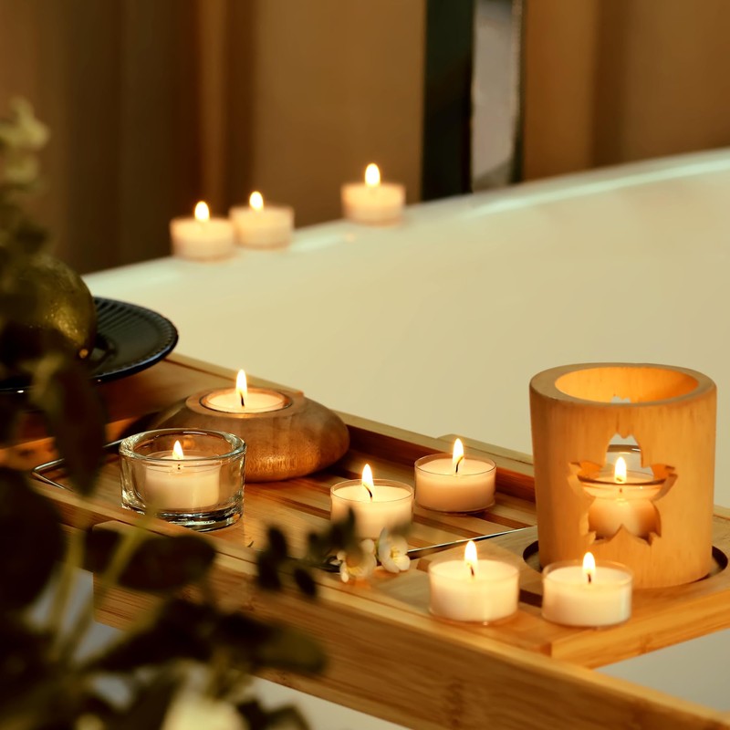 Tealight Candles, Giant 100,200,300 Bulk Packs, 4-4.5 Hrs White Unscented