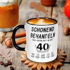 OuMaiFeng Funny Gifts 40th Birthday Men, Coffee Cup and Funny Socks Set, Gift 40th Birthday Man