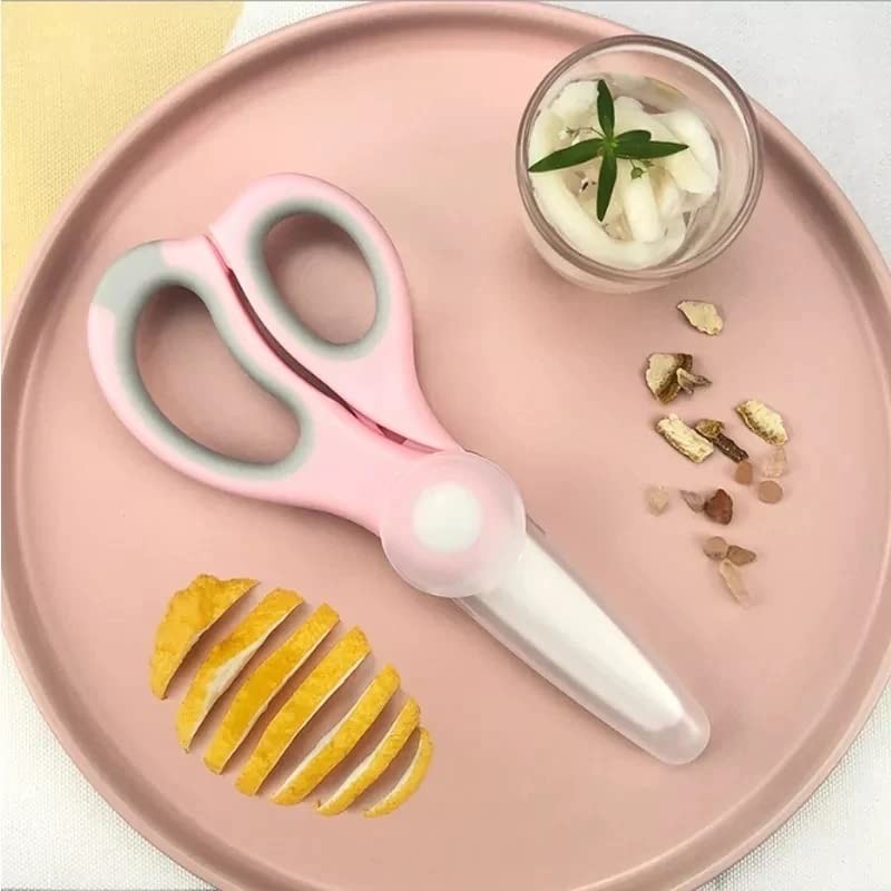 Durable Baby Food Scissors (Ceramic) (PINK)