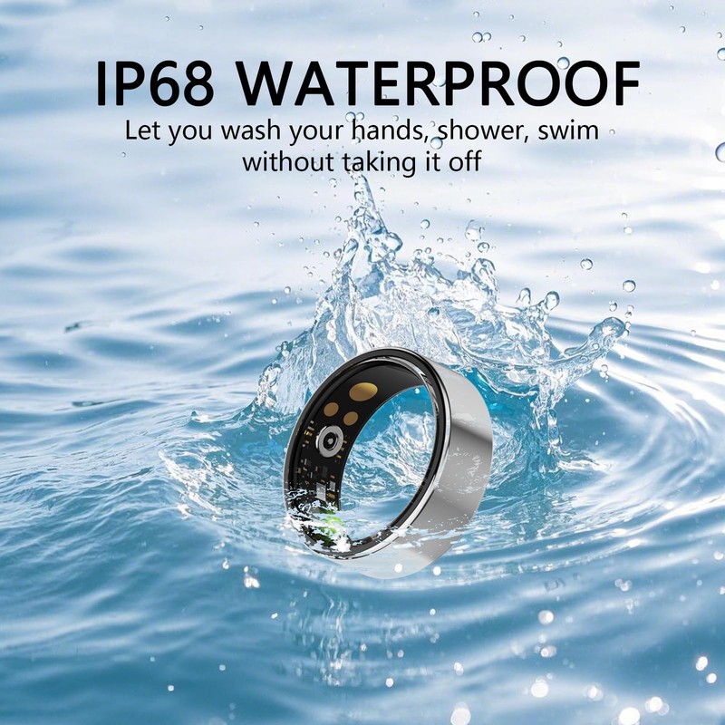 Smart Ring for Women Men,with Charging case,No App Subscription Wearable