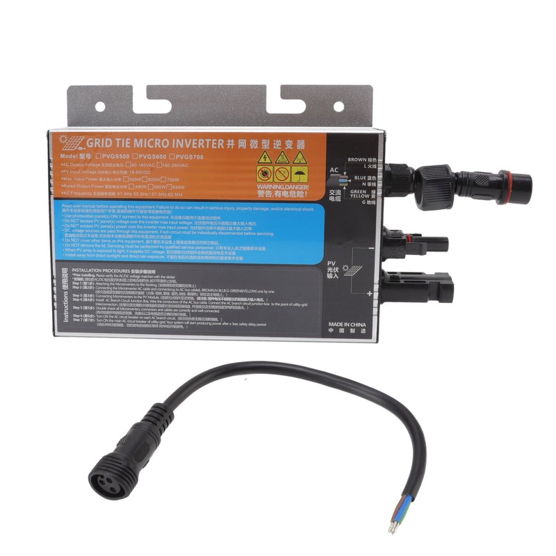 Solar Inverter Micro Aluminium Alloy IP55 Protection Grid Tie Inverter