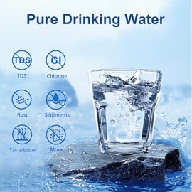 Upgraded 5-Stage Water Filter Replacement for Zero Pitcher & Dispenser, Reduces Lead, Chromium, PFOA & PFOS, Compatible with ZR-001, ZR-004, ZR-017, 2-Pack
