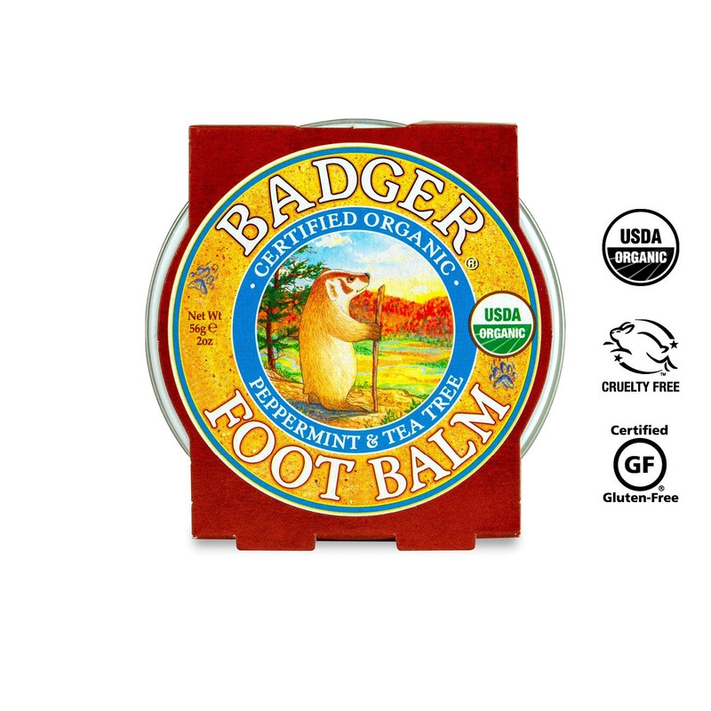 Badger Foot Balm (Peppermint & Tea Tree) [0.75 Ounce Tin]