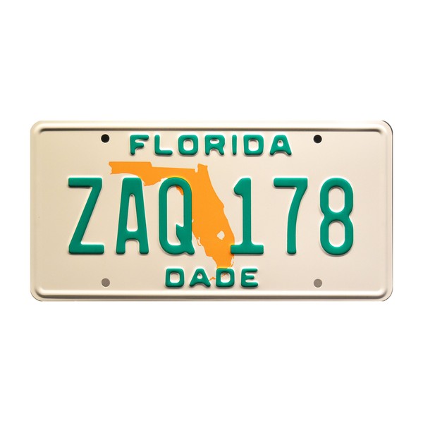 Celebrity Machines Miami Vice | ZAQ 178 | Metal Stamped License Plate