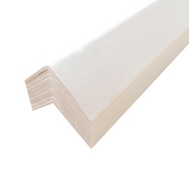 PAD 'N PROTECT White Corner/Edge Protector 3" x 3" x 48" - 10-Pc Pack, Cardboard Compactor Corner Protectors for Shipping, Construction, Pallet Use - Recyclable, Reusable, Clean Look, 0.16" Thick