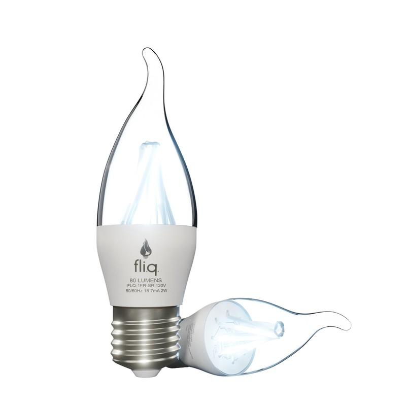 Fliq Ice | LED Flame Light Bulb | 2 Pack