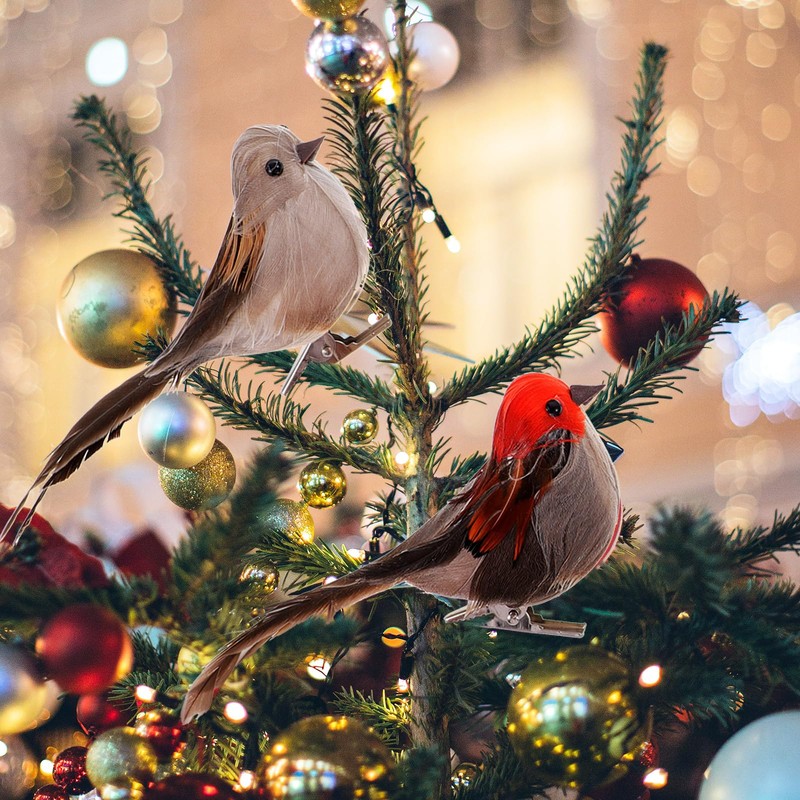 4Pcs Artificial Birds Vivid Looking Real Bird Photo Props with