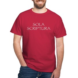 CafePress Sola Scriptura Dark T Shirt Men's Traditional Fit Dark Casual Tshirt Cardinal