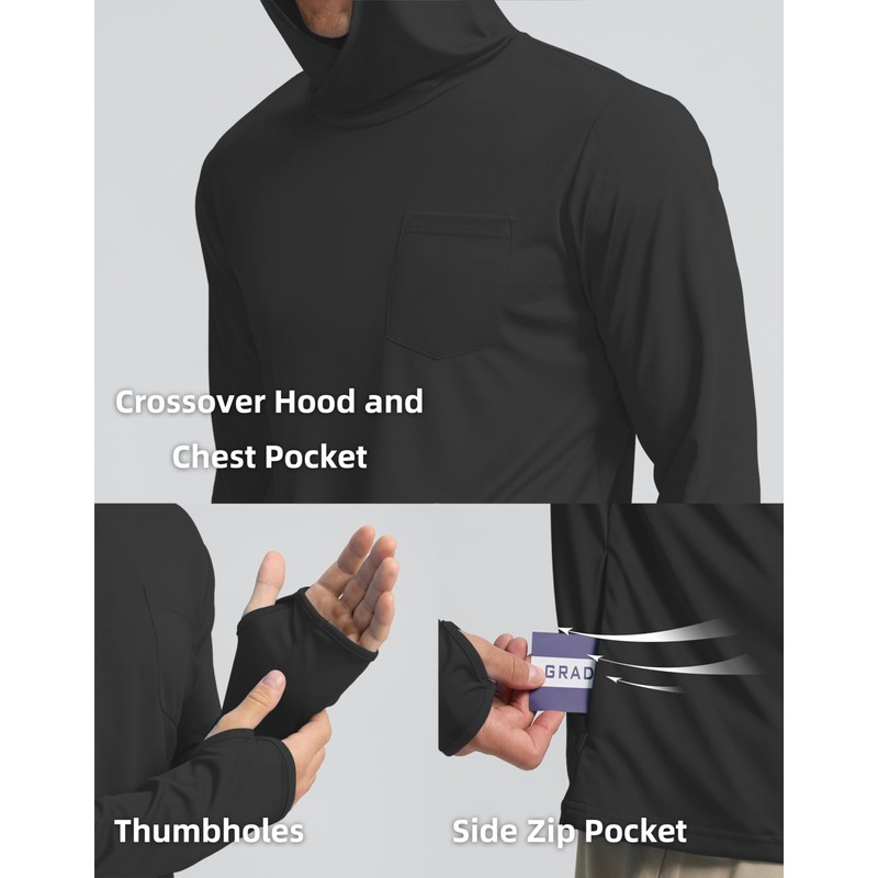 G Gradual Men's Sun Protection Shirts UPF 50+ Long Sleeve