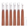 BEADNOVA Seam Ripper 6pcs Wooden Style Plastic Thread Cutter Stitch Remover Large Thread Remover Stitch Eraser Tag Remover for Clothes Crafting Embroidery