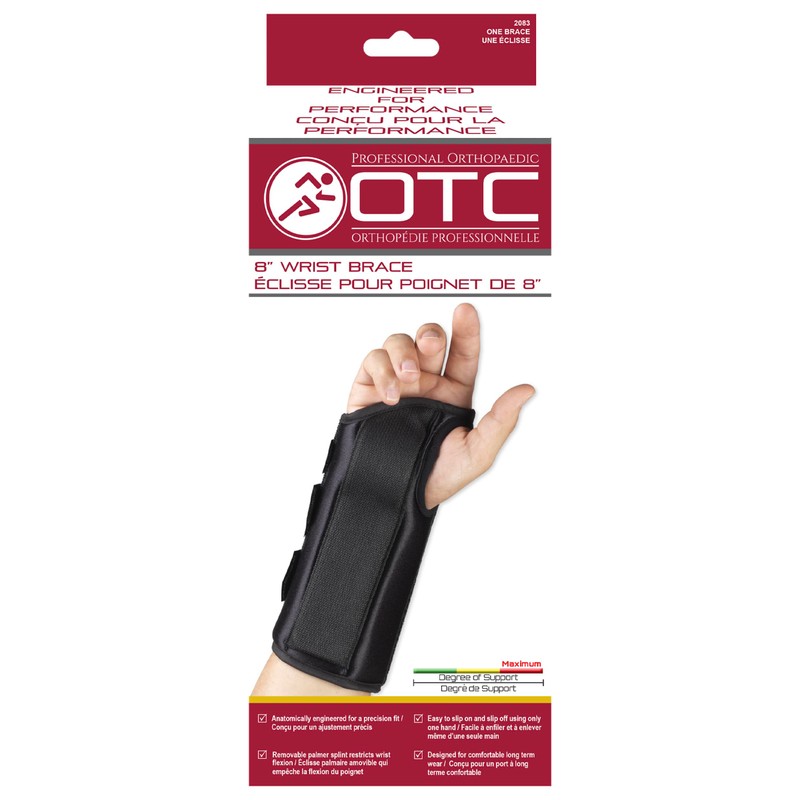 OTC Wrist Splint, 6-Inch Petite or Youth Size, Wrist Sprains,